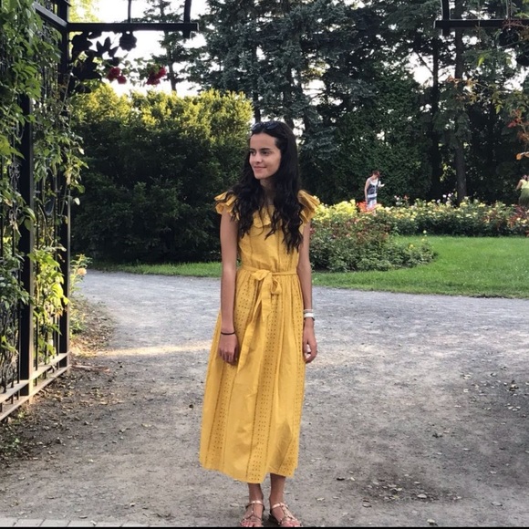 Zara Yellow Midi Dress Size XS - Picture 2 of 4